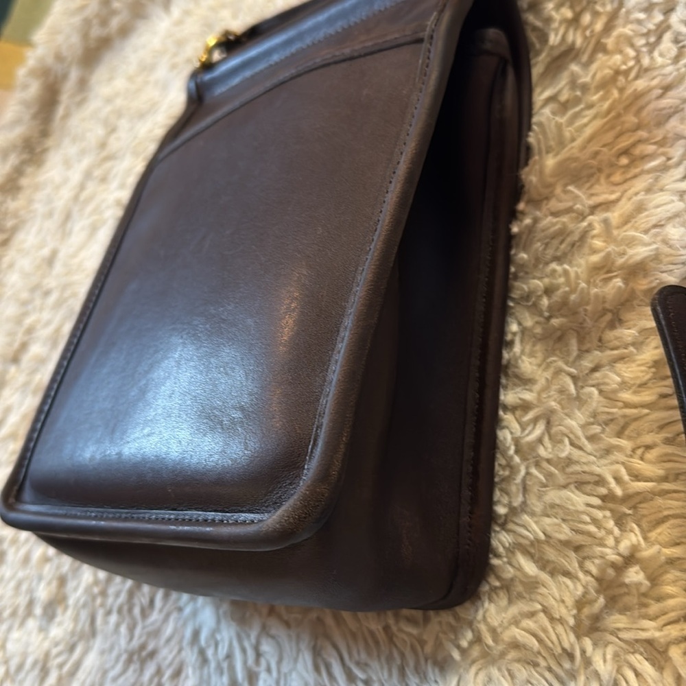 👜Vintage Coach 9930 Murphy Willis Crossbody Bag Leather Dark Brown - Picture 14 of 16